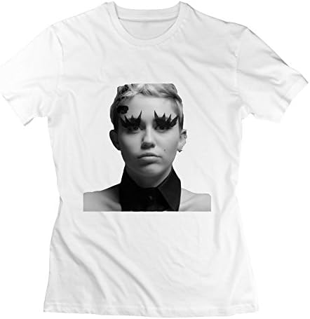 Short-Sleeve Miley Ray Cyrus Smiler Funny Diva T-Shirt For Women M White