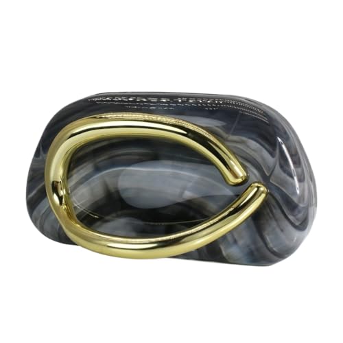Image of Women Evening Clutch Purse Metal Handle Acrylic Purse Unique Shoulder Bag Causal Handbags for Bride Party Wedding