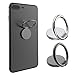 Produktbild ORYCOOL BellFan 2X Handy Halter Finger Ring 360° freidrehbar Kickstand Smartphone Halterung mit Komfortable Metallring Ständer Finger-Halterung Fitness Ringhalter Handys/Tablette(Schwarz&Silber)