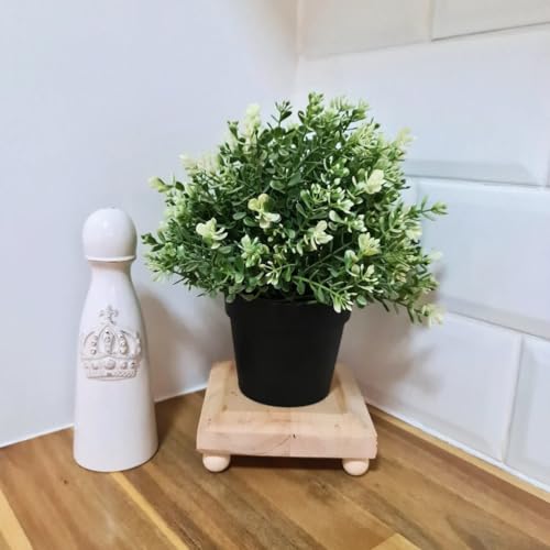 Image of PAPERI Artificial Potted Plant with Pot - Realistic Faux Herb for Home & Garden Decor, Indoor /Outdoor Decoration (Thyme)
