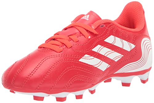 adidas Boy&#39;s Copa Sense.4 Flexible Ground Soccer Shoe, Red/White/Solar Red, 5 Big Kid