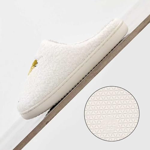 Image of Cute Animal Slippers for Women Man Cartoon Animal Slippers for Woman Fuzzy Memory Foam Winter Warm Fluffy Shoes