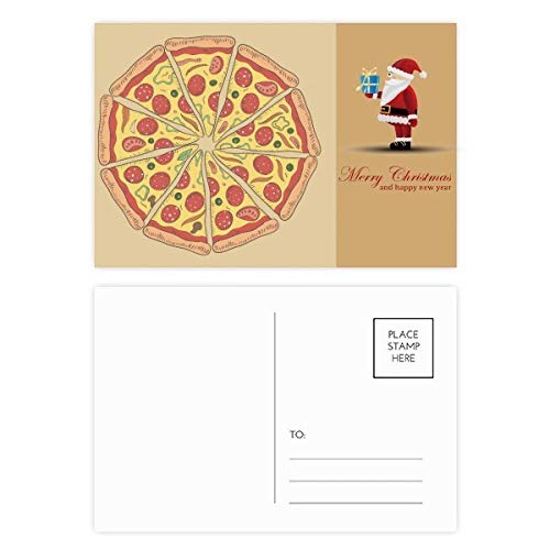 Cartes postales Peppers Pizza Italy Tomate Foods Père Noël pour écrire vos vœux facilement