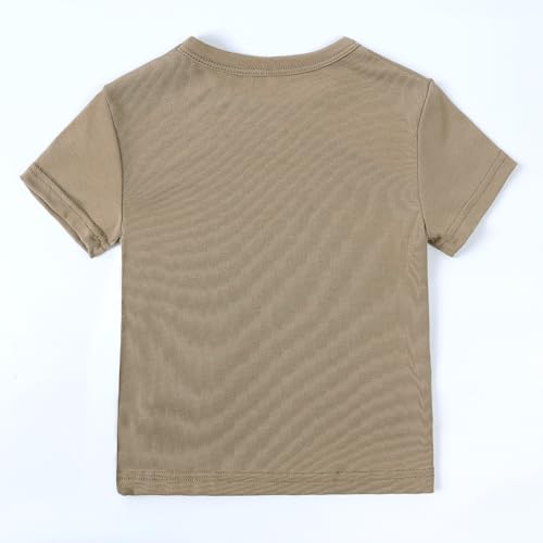 Image of Kids Tales Little Boys Girls Solid Color Short Sleeve Pullover T-Shirt