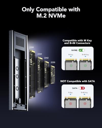 Lexar E300 M.2 NVMe SSD Enclosure, USB-C 10Gbps External SSD Reader/Adapter - image 2