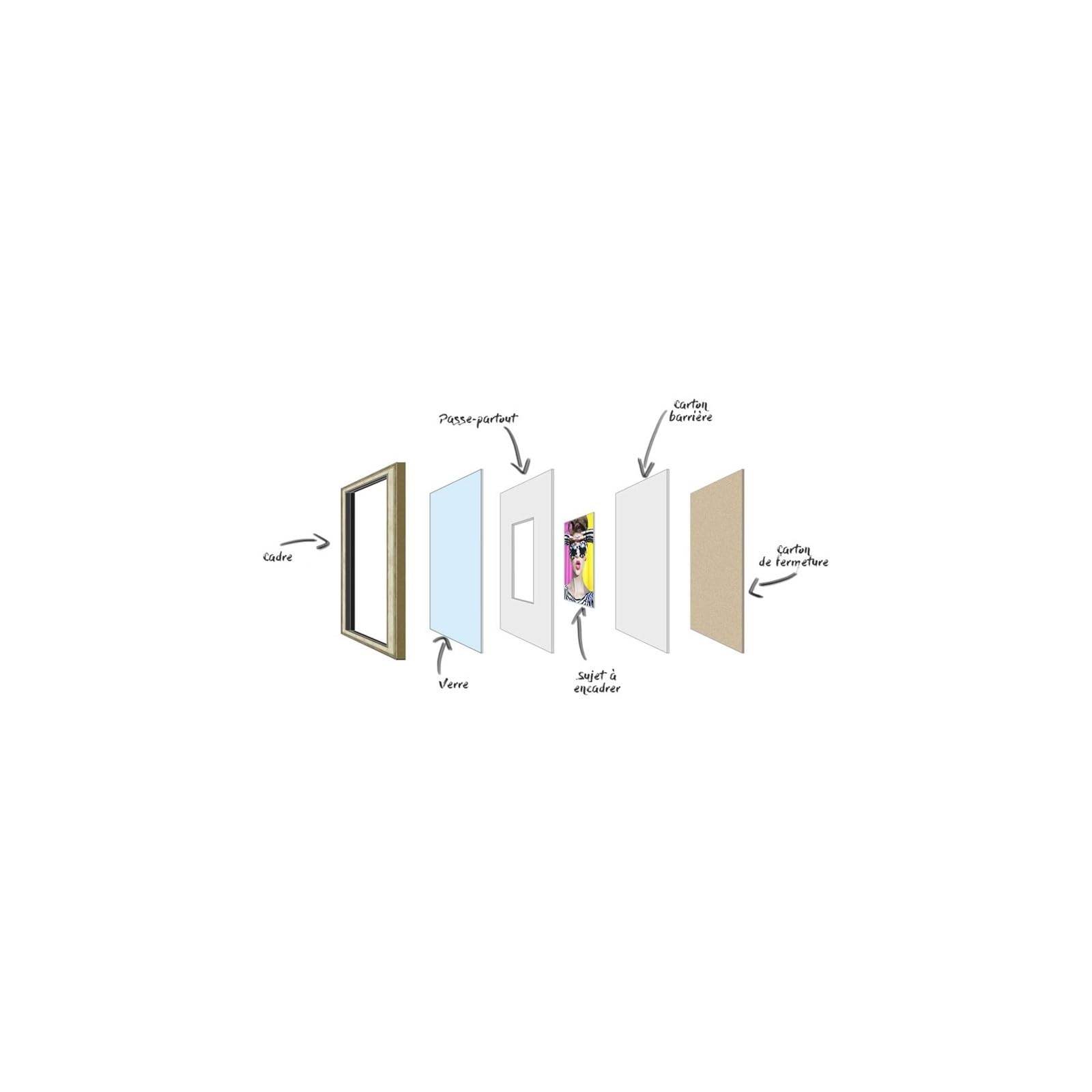 nielsen - 5 passe-partouts standard blanc pour cadre 60 x 80 cm - Photo 40 x 60 cm - Blanc