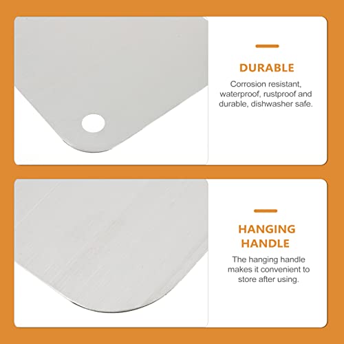 Upkoch Chopping Tray Stainless Steel Stainless Steel Cutting Stainless Steel Chopping Board Choppinng Block Stainless Steel Board Board For Baby Heavy Duty Chopping Board #TOP5