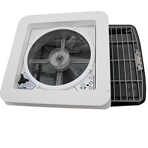 pro-Styling MAXXFAN Deluxe schwarz getönte Klarglas Dachluke Dachfenster Dachhaube 40x40 cm mit Ventilator