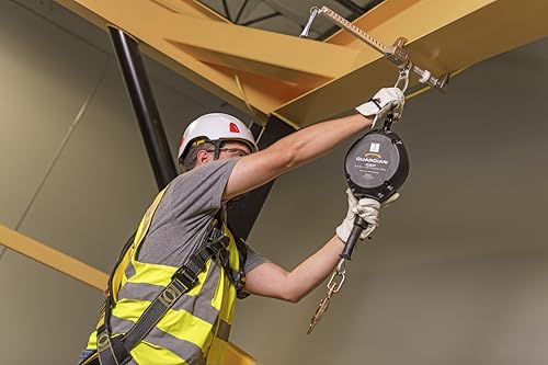Image of Guardian 42002 Velocity Class 1 Cable Self-Retracting Lifeline (SRL) with Carabiner | 30 ft | Class 1 | ANSI and OSHA Compliant