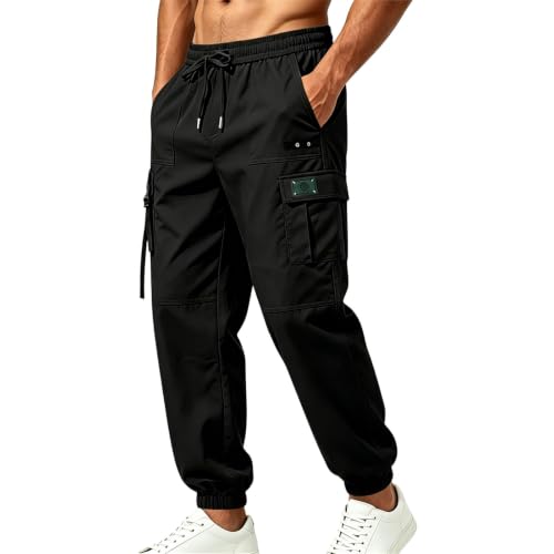 Pantalon en coton avec cordon anti-serrage pour homme actif