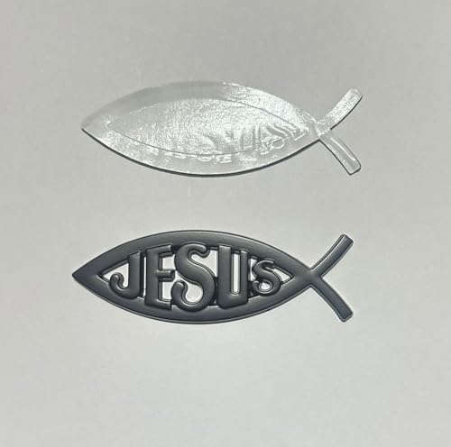 Image of Emblems for Car & Bike Metal Lo.go and Grill Me.tal Lo.go, Auto Accessories for Car Emblem 3D Badge Auto Racing Sport Sticker Grand Tourer Decal. (Jesus Black Metal Sticker)