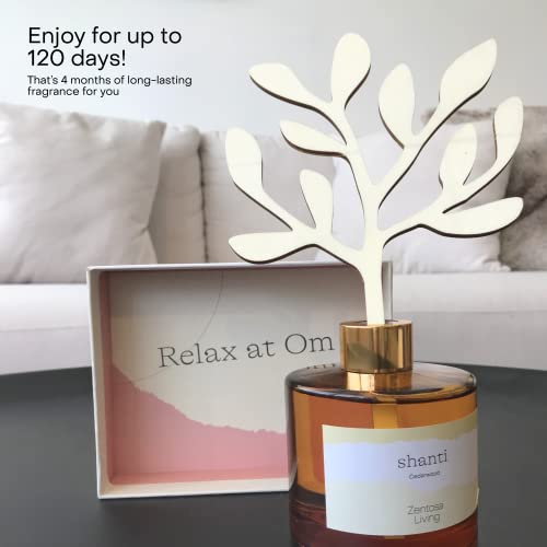 Zentosa Living Reed Diffusers For Home 6.7Oz | Cedarwood Fragrance Oil | Reed Diffuser Set With Sticks & Bottle | Scent Diffuser 4 Months Aromatherapy | Ideal Gift Mother's Day | Living Room Bathroom #TOP5