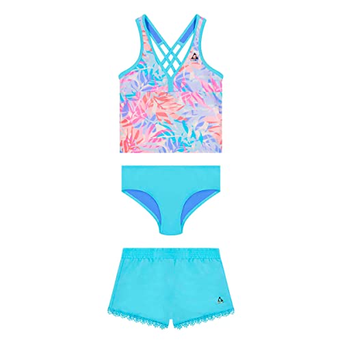Image of Gerry Girls 3-Piece Tankini & Shorts Swimsuit Set