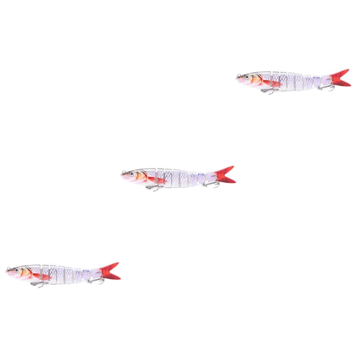 Milisten 3pièces Leurre De Multi-séquence Flottant Plastique Appâts Artificiels Réalistes pour Mer Profonde Conception De Poisson Vividement Détails
