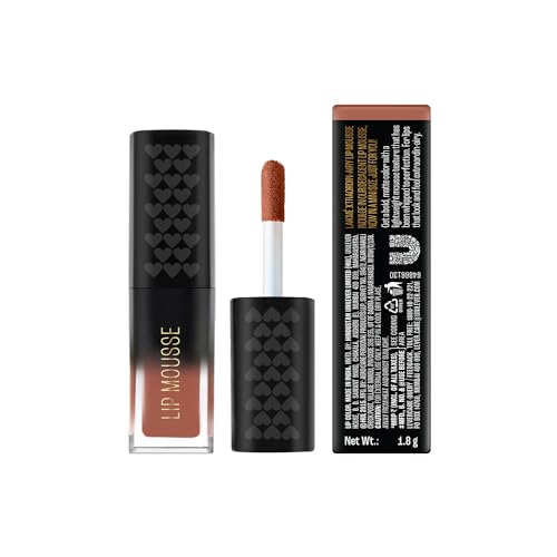 Image of Lakme Xtraordin-Airy Lip Mousse, Velvet Matte Finish, with air-light texture, enriched with cocoa butter for nourished & moisturised lips, Liquid Lipstick - Bare Nude (1.8g)