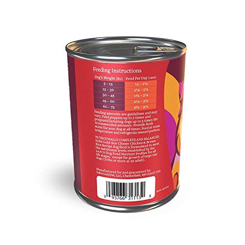 Solid Gold Canned Dog Food for Adult & Senior Dogs – Made with Real Chicken and Whole Grains – Star Chaser High Calorie Wet Dog Food for Healthy Digestion and Immune Support… Solid Gold Canned Dog Food for Adult & Senior Dogs – Made with Real Chicken and Whole Grains – Star Chaser High Calorie Wet Dog Food for Healthy Digestion and Immune Support…