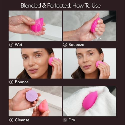 Beautyblender 오리지널 핑크 메이크업 스폰지, 2팩, 비건 — 사진 6