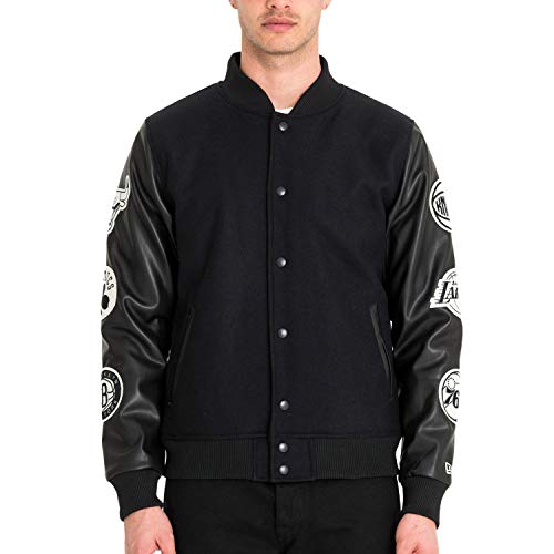 New Era Herren College Jacken NBA Patch Varsity schwarz M