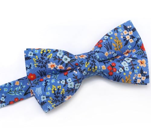 Image of Colorful Fun Pattern Pre-Tied Bow Tie Mens Floral Space Adjustable Bowtie