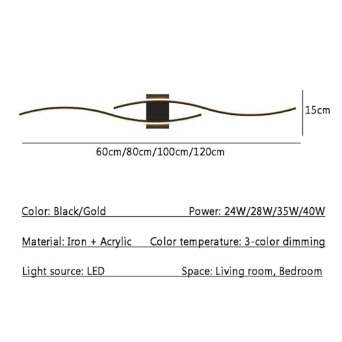 Aplique de pared LED interior recargable 60cm con temperatura de 3 colores para pasillo 5