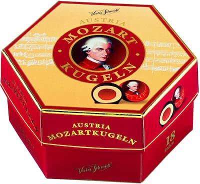 Mozart Kugeln Chocolates en una caja (297g)