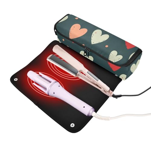Bolsa de viaje para herramientas de cabello con tapete resistente al calor miniatura 2