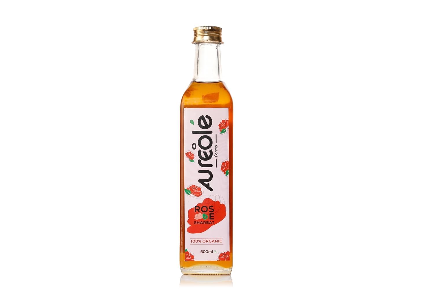 Aureole Farms Organic Rose Sharbat Syrup 500ml | Petals Syrup | Real Organic Rose Petals | Natural, Raw & Refreshing Milk Essence | Sweet Floral Sharbat for Drinks & Desserts |-image-23