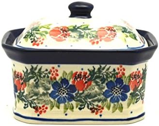 Polish Pottery Cake Box - Small - Garden Party