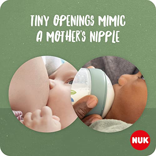 NUK for Nature Perfect Start Baby Bottle & Dummy Set, 0-6 Months, 100% Natural Raw Materials, 4 x Bottles (150 ml & 260 ml), 2 x Silicone Soothers, BPA-Free, 6 Count - Image 3