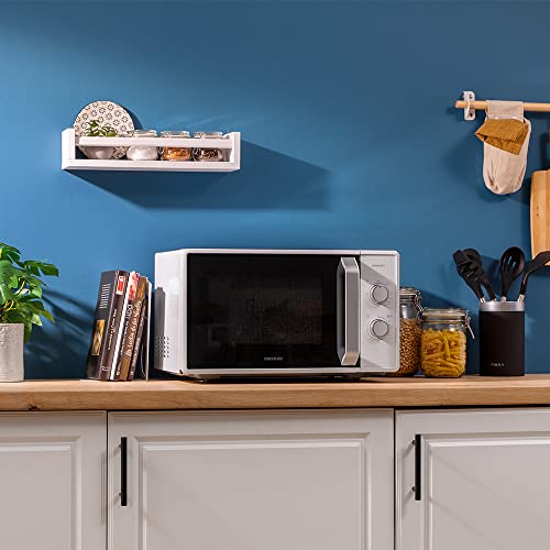 Cecotec 23 Liter Mikrowelle mit Grill Grandheat 4110 800 W auf 6 Stufen, Grill 1000 W, 3D Wave Technologie, Anti-Dirt iTech Beschichtung, Timer, Weiß mit Full Crystal Tür 8 Cecotec 23 Liter Mikrowelle mit Grill Grandheat 4110 800 W auf 6 Stufen, Grill 1000 W, 3D Wave Technologie, Anti-Dirt iTech Beschichtung, Timer, Weiß mit Full Crystal Tür