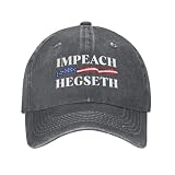 Huareicq Impeach Pete Hegseth Hat Hegseth War Criminal Trucker Hat Men Women Baseball Cap Deep Heather