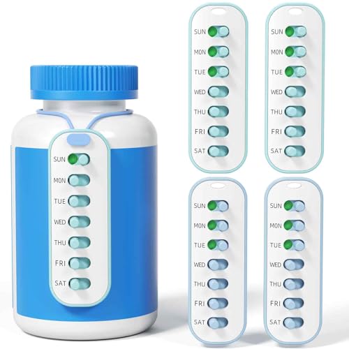 Colorwing 4 Packs Pill Tracking Reminder, Recordatorio de Pastillas: Rastreador de Medicación...