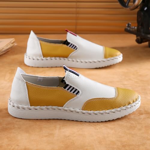 Men's Slip on Oxfords Boat Shoes Casual Leather Loafers Walking Sneakers Breathable Driving Dress Business Wokr Shoes2