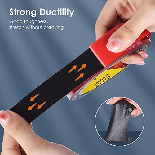 3M Double Sided Foam Tape Heavy Duty, 3m Extra Strong Vhb Mounting Tape Waterproof,Double Sided Tape Automotive Ideal for LED Light Bar, Car, Home, Office Decoration (Black, 2CMx3M)