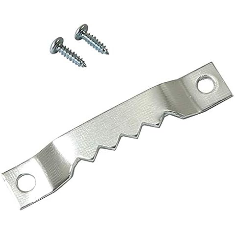 PZRT 30pcs Hooks and 60pcs Screws Saw Tooth Decorative Multi Functional Hanging Tools Hook Set Double Hole, Silver Color, 39x7mm Cover