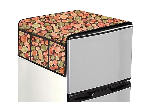 Image of The Furnishing Tree Fridge Top Cover Compatible for Samsung RT37C4512S8 /HL, 322 LTR WxL 65x111 in CM Abstract Pattern Multi Color