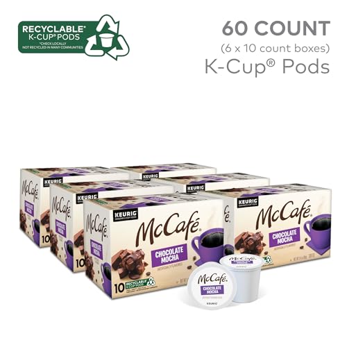 Image of McCafe Chocolate Mocha, Single Serve Coffee Keurig K-Cup Pods, Flavored Coffee, 60 Count, (6 Packs of 10)