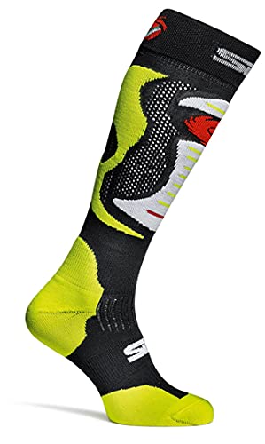  Sidi Faenza Socks Calzini 38-42 Nero/Giallo fluo