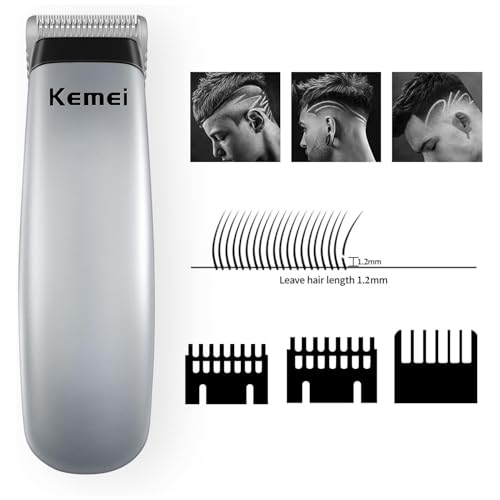 KEMEI Mini Clippers Trimmer Groomer Cordless Self-Haircut Kit Styling Shears with Stainless Steel