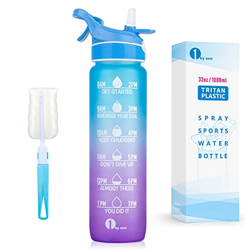 1 BY ONE Bottiglia Acqua con Getto Spray, 1000ml