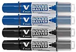 V-Board Master Medium Pack Of 4(Blue-2, Black-2)