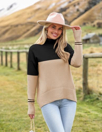 Image of Zeagoo Women's Turtleneck Sweater 2026 Fall Winter Chunky Knitted Pullover