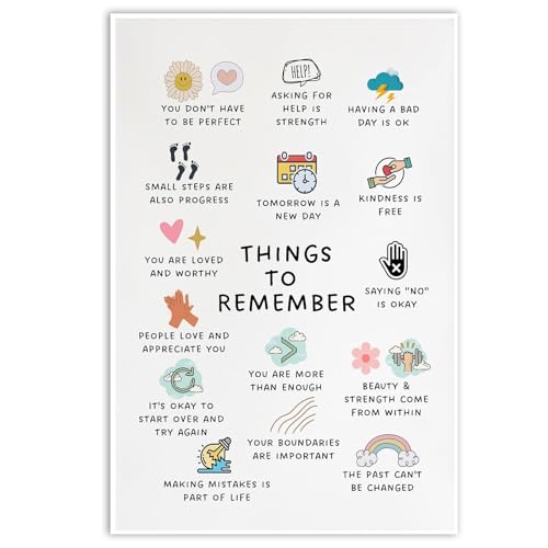 NWPNLXEA Cognitive Behavioral - DBT Skills Mental Health Wall-Art for Counseling Office Decor, School Psychologist, Anxiety Unframed,08x12inch(20x30cm)