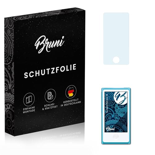 Bruni Screen Protector compatible with Apple iPod nano 7G Protector Film, crystal clear Protective Film (2X)