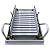 TECHTONGDA 12 Steps Attic Ceiling Ladder 9.84ft Black and White Folding Loft Stairs, Pull Down Ceiling Ladder Carbon Steel Attic Loft Ladder, Open Size 27.56×39.37in