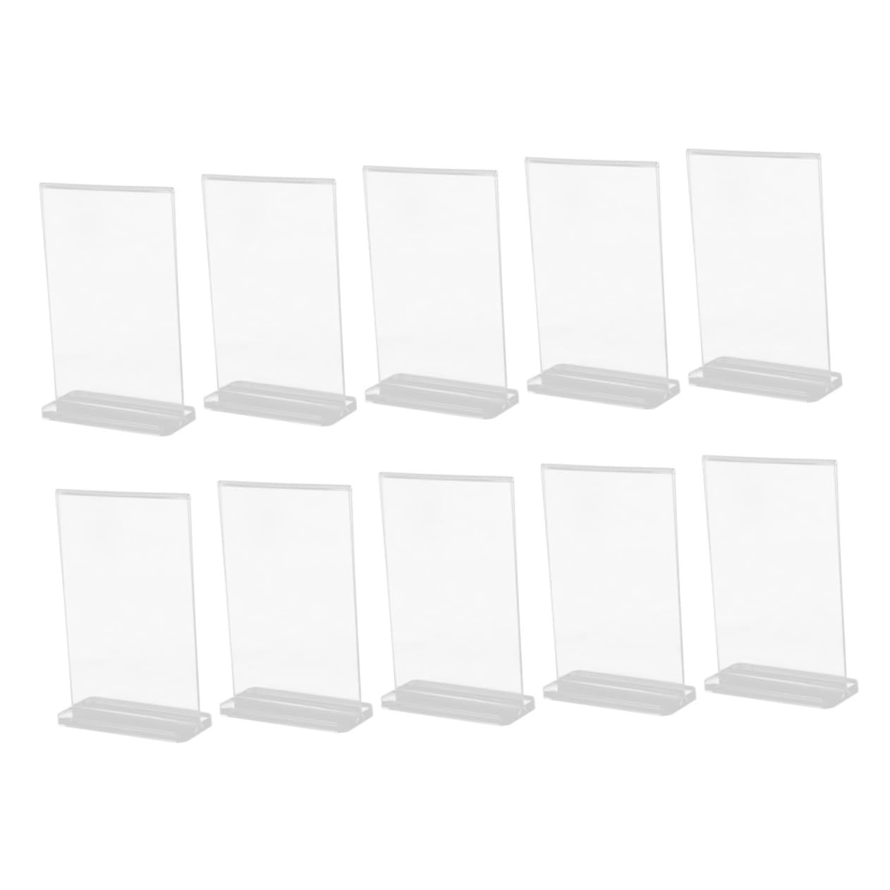 BUTIFULSIC 10pcs Acrylic Menu Holder Sign Holder Base for Restaurant Home Office T-shaped Acrylic Display St