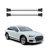  Barres de Toit transversales Compatible avec Audi A4 Allroad SW 2015- Aluminium Gris