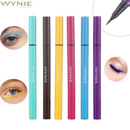 WYNIE Eyeliner Waterproof Delineador de Ojos con Punta de Rotulador de Colores Mate de Larga Duración Secado Rápido para… - Imagen 3
