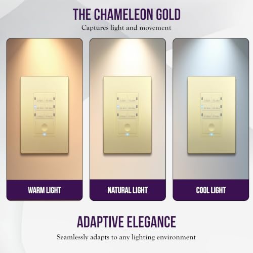 Image of ENERLITES 4-Hour Neutral Countdown Timer Switch for Exhaust Fans, Gold