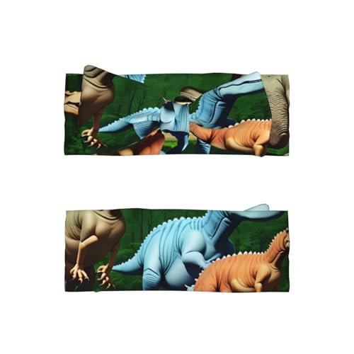 Dinosaurs Picture Baby Bow Headband Super Stretchy Soft Bows Hair Accessories for Newborn Infants Toddlers Kids Girls2